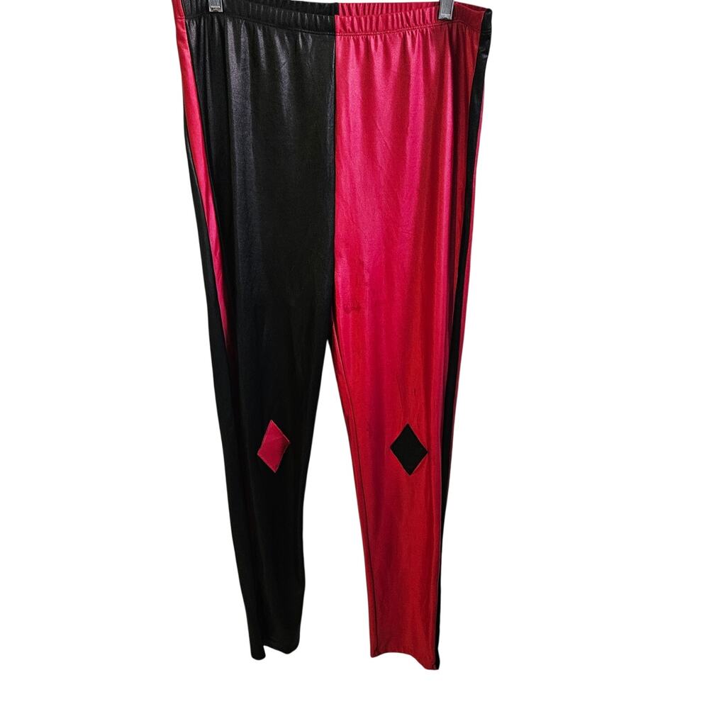 Dolls Kill Harley Quinn 2Pc Costume Red Black Corset & Pants Halloween Cosplay - Picture 7 of 11